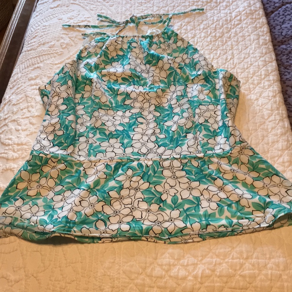 So cute a-line halter top.